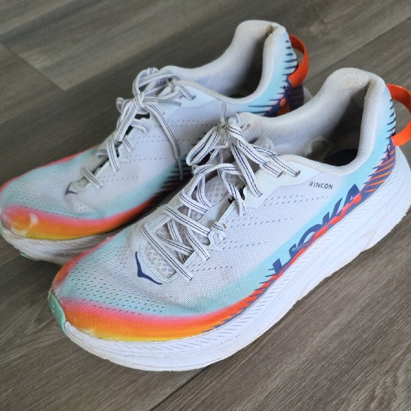 Hoka Other - Hoka White and Multicolor Athletic Shoes